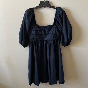 Abercrombie Emerson Rushed Puff Sleeve Mini Dress Size S